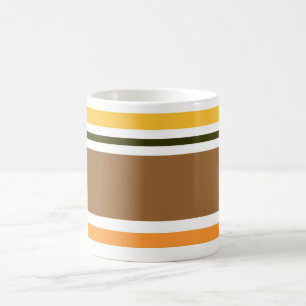 Orangefarbenes Muster Tasse Streifen