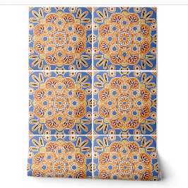 Orangefarbenes Muster Wallpaper 2' x 4' Tapete