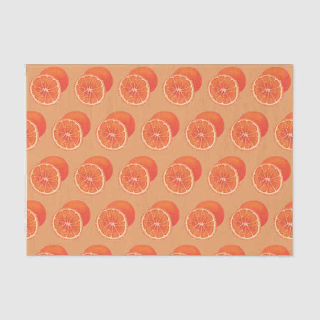 Orangefarbenes Orangengeflechtpapier Seidenpapier (Vorderseite)