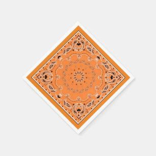 Orangefarbenes orientalisches Design Serviette