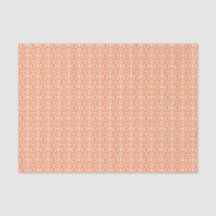 Orangefarbenes Peeling mit weißem Crochet-Spitzenm