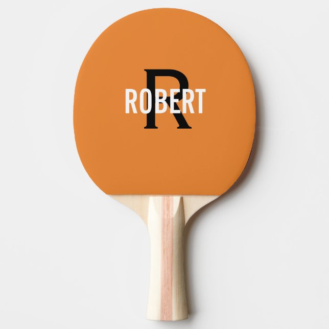 Orangefarbenes Pingpongpaddel Tischtennis Schläger (Vorderseite)