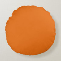 Orangefarbenes rundes Kissen (16")