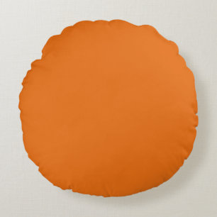 Orangefarbenes rundes Kissen (16")