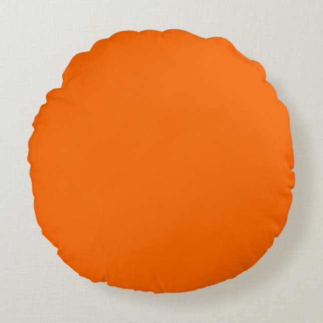 orangefarbenes schlichtes Kissen (Vorderseite)