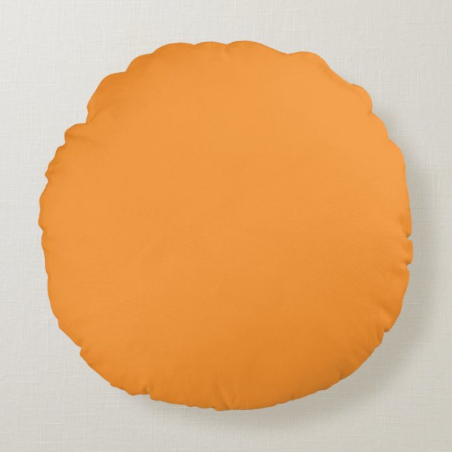 orangefarbenes schlichtes Kissen (Vorderseite)
