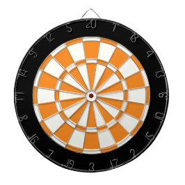 Orangefarbenes Schwarz und Weiß Dartscheibe
