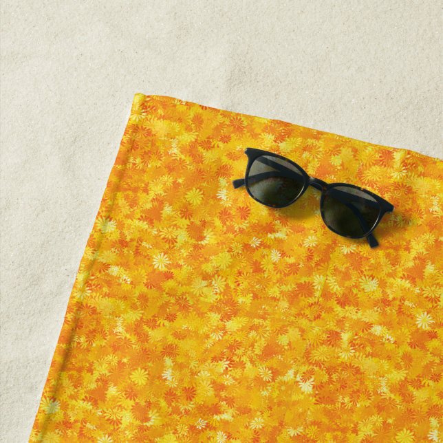 orangefarbenes Strandtuch (Beispiel)
