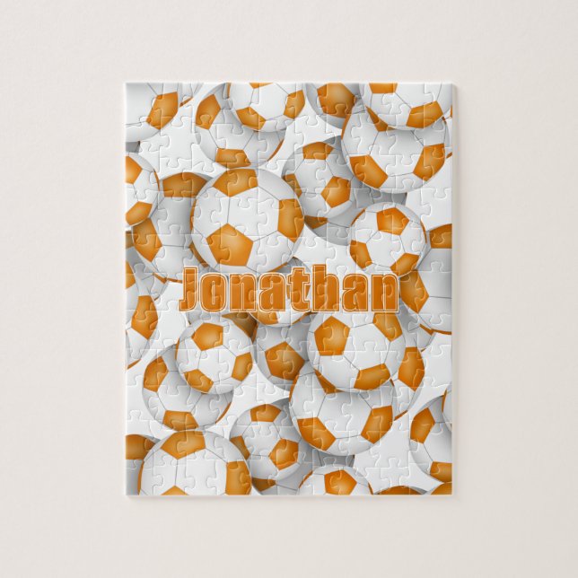 Orangefarbenes Team Farben Fußball (Vertikal)