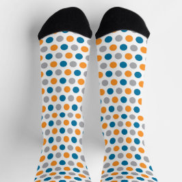 Orangefarbenes und blaues Muster Socken