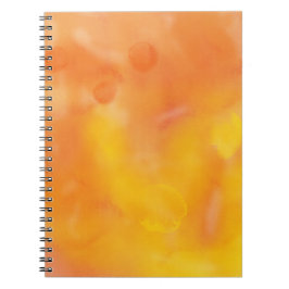 Orangefarbenes und gelbes Wasserfarbenpapier Notizblock