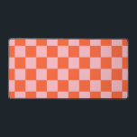 Orangefarbenes und rosafarbenes Prüfmuster Schreibtischunterlage<br><div class="desc">Orangefarbenes und rosafarbenes Karton-Muster in Rosa und Orange.</div>
