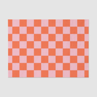 Orangefarbenes und rosafarbenes Prüfmuster Seidenpapier