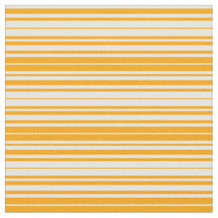 Orangefarbenes und weißes Streifen-/Linienmuster Stoff