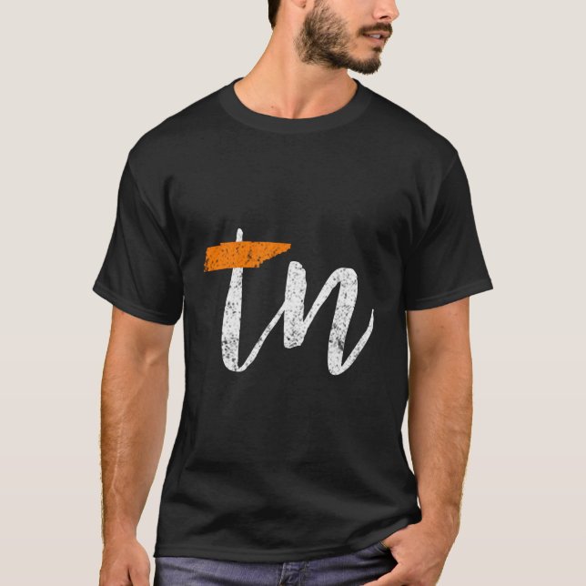 Orangefarbenes und weißes Zuhause-Shirt D T-Shirt (Vorderseite)
