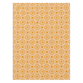 Orangefarbenes weißes geometrisches Nahtloses Must Tischdecke