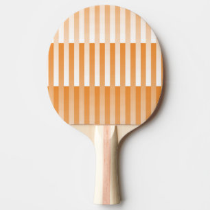 Orangefarbenes weißes Streifenmuster Tischtennis Schläger
