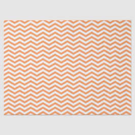 Orangefarbenes Zickzack Muster Seidenpapier