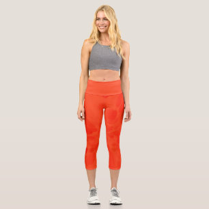 Orangefärbter Krawatte Capri Leggings