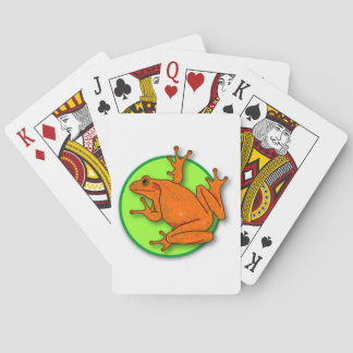 Orangefrorener Kartenhalter Spielkarten
