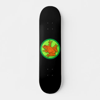 Orangefrorener Skateboard