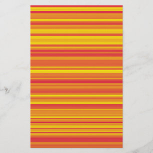 Orangegelbe Streifen Nahtloses Muster Briefpapier