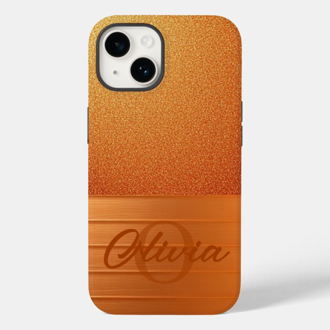 Orangegold Case-Mate iPhone 14 Hülle (Rückseite)