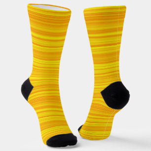 Orangelbe Streifen Nahtloses Muster Socken