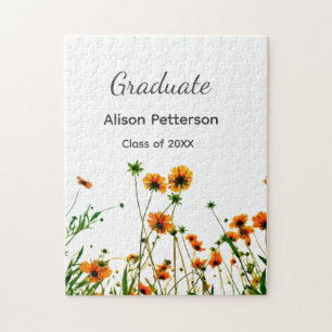 Orangelbe Wildblumen Moderne Graduate rustikal