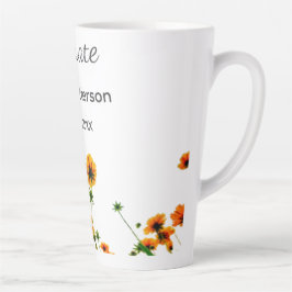Orangelbe Wildblumen Moderne Graduate rustikal Milchtasse