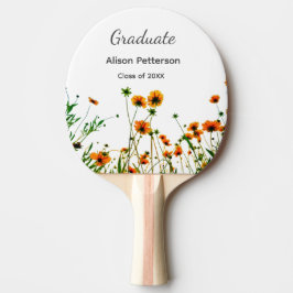 Orangelbe Wildblumen Moderne Graduate rustikal Tischtennis Schläger