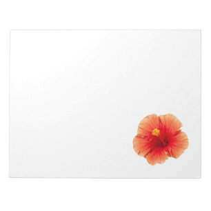 Orangelber Hibiskus Tropische Blume Hawaii Notizblock