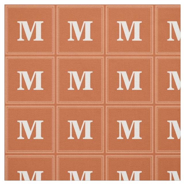 Orangemonogramm Stoff (Muster)