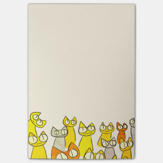 Orangen-Anstarrenlos Katzen Post-it Klebezettel