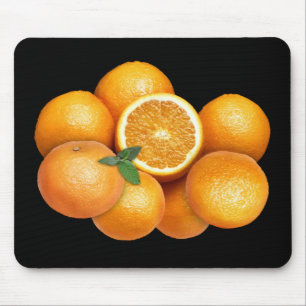 Orangen auf jedem Farbhintergrund Mousepad