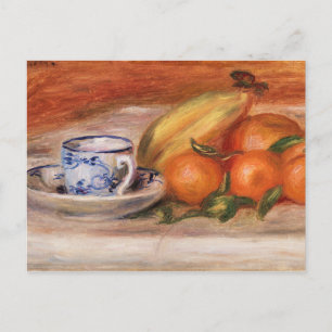 Orangen Bananen und Teetasse von Auguste Renoir Postkarte