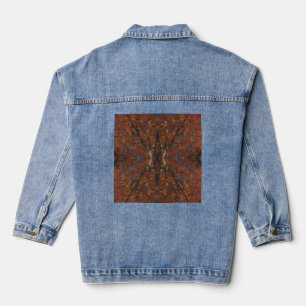 orangen Blätter an einem Herbstbaum Jeansjacke