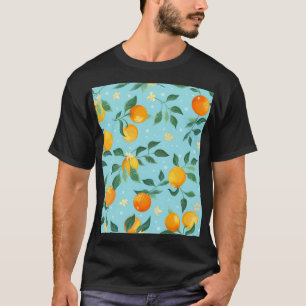 Orangen, Blume: nahtlos aus Spinnstoffen. T-Shirt
