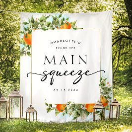 Orangen Brautparty Hintergrund Wandteppich