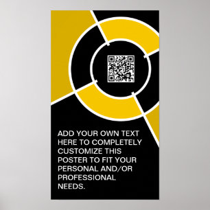 Orangen-Bullseye-QR-Code Poster