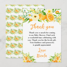 Orangen Citrus Baby Shower