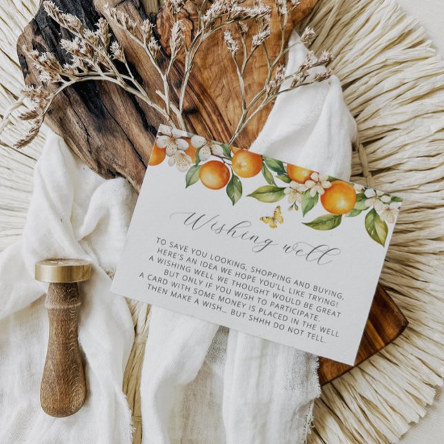 Orangen Citrus Sommer Schleusen Baby Dusche Begleitkarte (Von Creator hochgeladen)