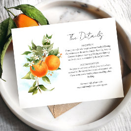 Orangen Citrus Watercolor Hochzeitskarte Dankeskarte