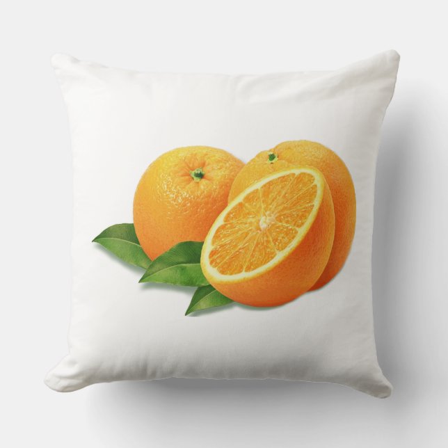 Orangen dekoratives Pilz Kissen (Vorderseite)