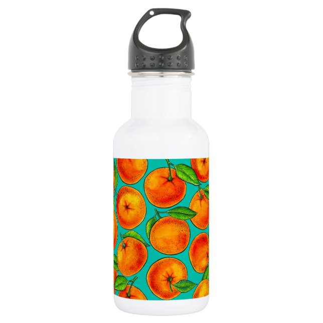 Orangen Edelstahlflasche (Vorderseite)