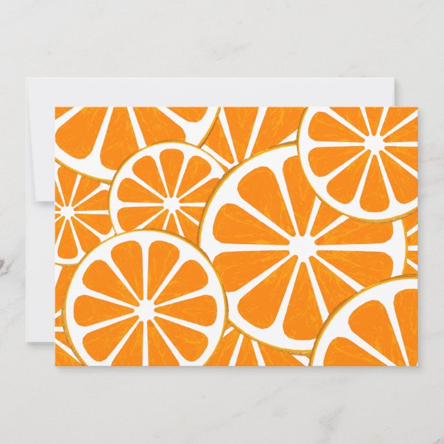 Orangen Einladung (Vorderseite)