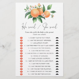 Orangen - Er sagte, sie sagte Brautparty