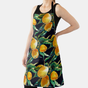 Orangen Frucht Aquarell Frische Zitrus Kunstwerk Schürze
