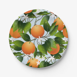 Orangen FruchtCitrus Cocktail Party Pappteller