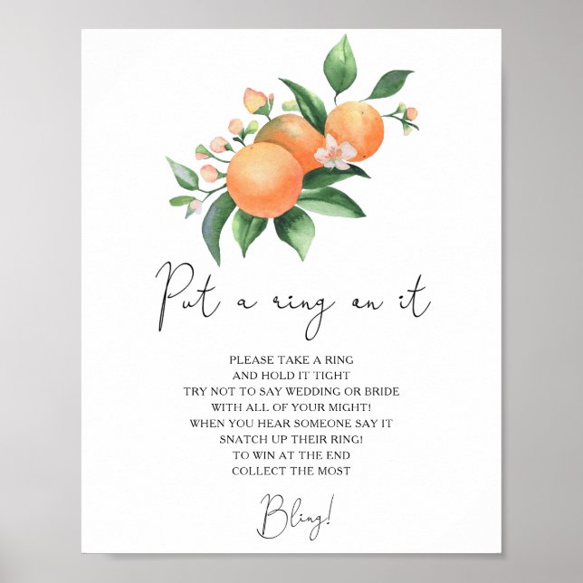 Orangen - Frühjahr setzt Ring auf sein Spiel Poster (Vorne)